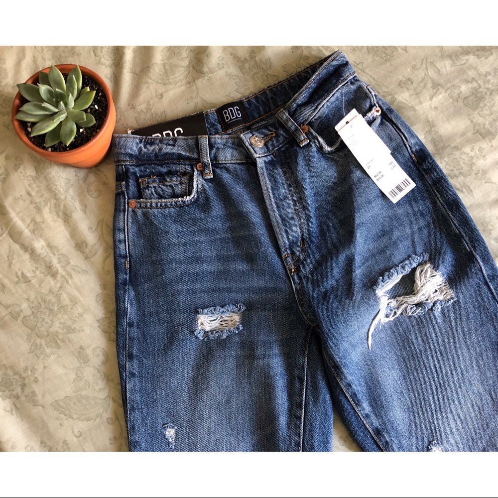 * NEW * with tags Bdg high rise slim straight jean - tinted denim